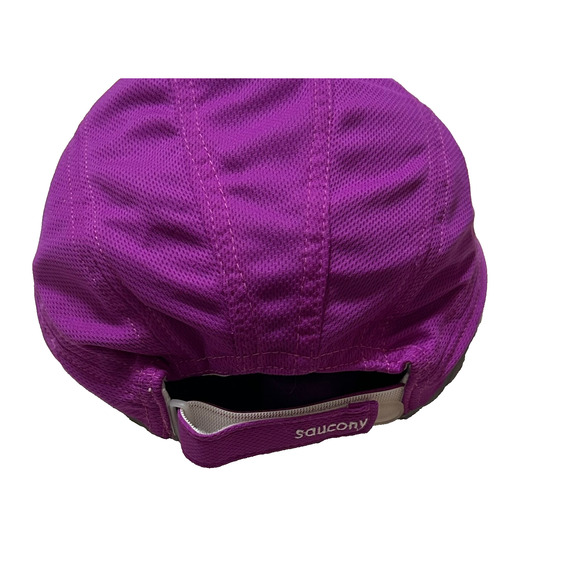 Saucony 5K Running Hat Unisex Adult Purple Strapback Packable Polyester OSFM - Picture 8 of 9